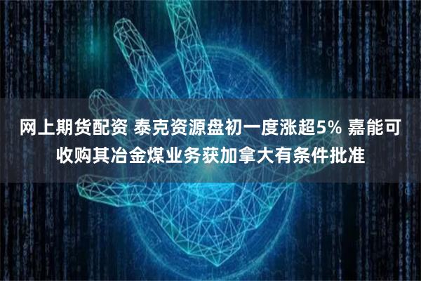 网上期货配资 泰克资源盘初一度涨超5% 嘉能可收购其冶金煤业务获加拿大有条件批准